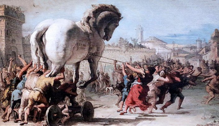 La Procession du cheval de Troie à Troy - Giovanni Domenico Tiepolo - Solutions & Associés - Huissiers de Justice - PERPIGNAN